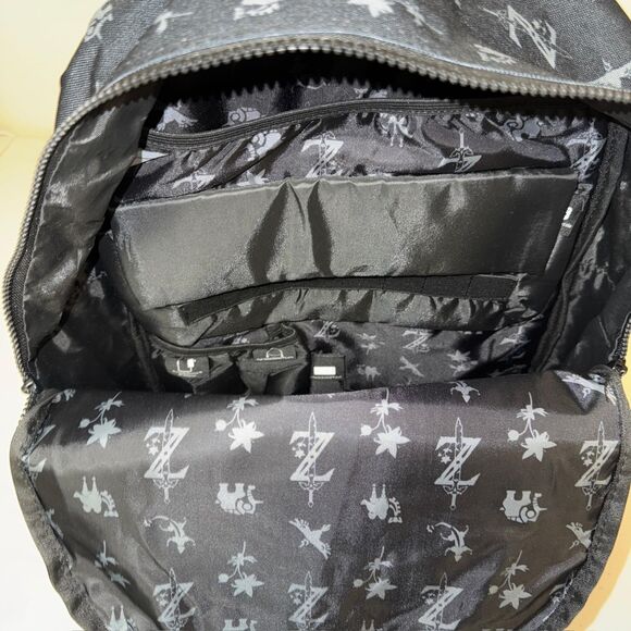 NWOT Nintendo Legend Zelda Backpack BookBag Black White Video Game Switch Tech - Picture 7 of 9